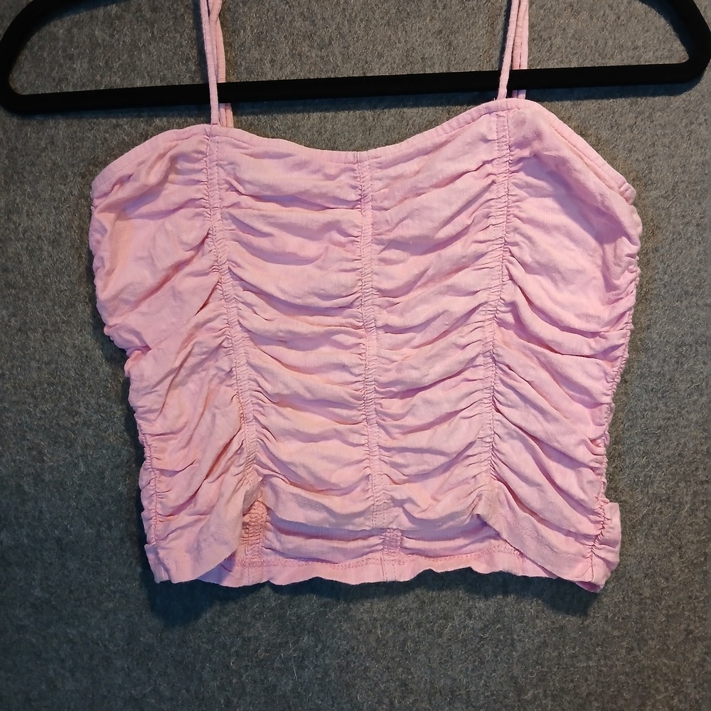 Free People Crop sz XS  100% cotton Knit Fairy Boho hippie beach y2k